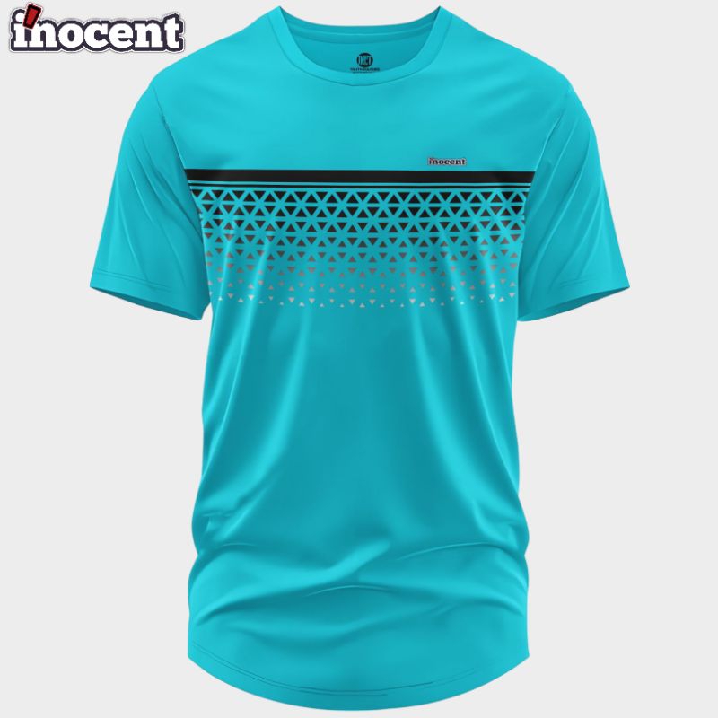 Kaos distro inocent katun combed 24s biru tosca