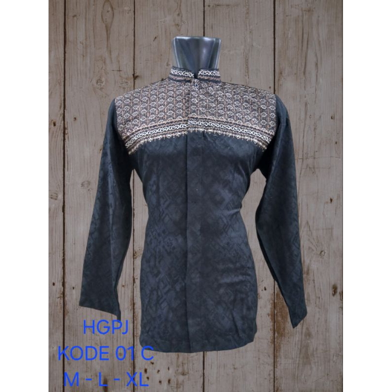 baju koko hasgradini panjang bahan jaquard