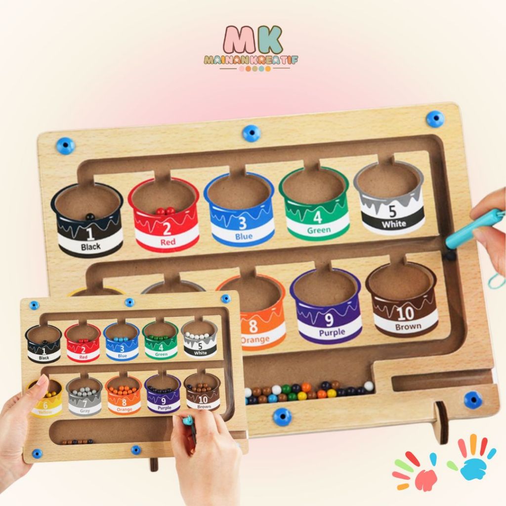 MK906 Mainan edukasi Sorting Warna Magnet Kayu / mainan magnet anak edukasi /mainan anak edukasi/
