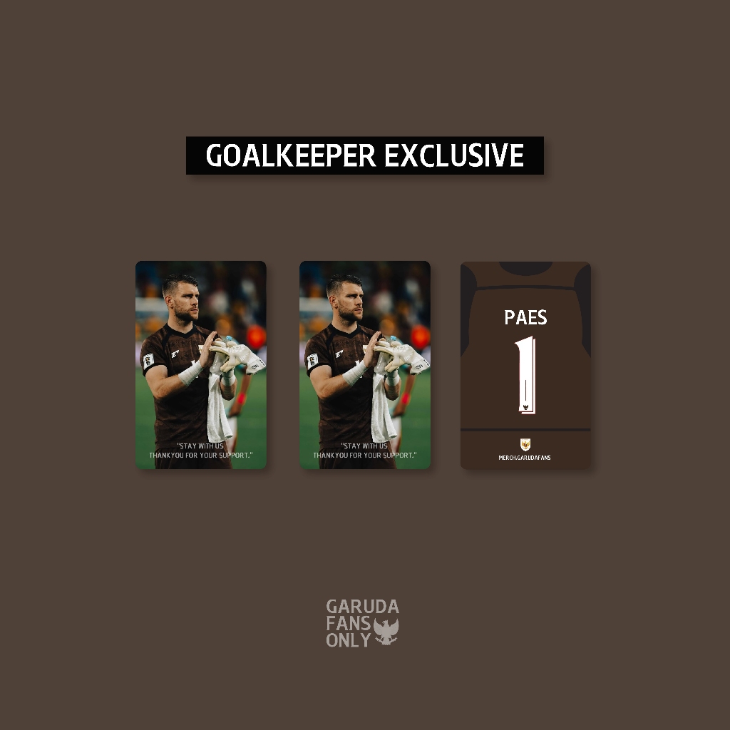 PHOTOCARD TIMNAS INDONESIA 2025/ GOALKEEPER EXCLUSIVE/ MERCHANDISE TIMNAS INDONESIA /GANTUNGAN KUNCI
