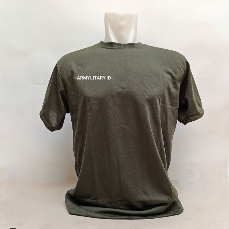 KAOS LENGAN PENDEK POLOS HIJAU TNI