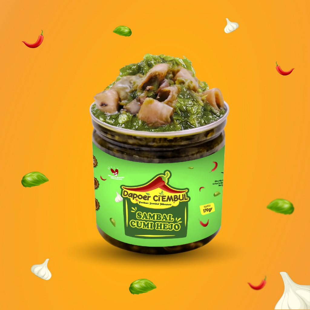 

(NEW) Sambal CUMI HEJO / Sambel Cumi Asin Ijo / 170gram - Dapoer Ci'Embul