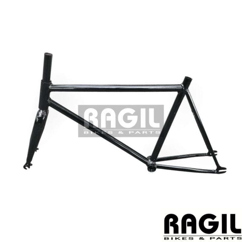 FRAME SEPEDA FIXIE 20 INCH HITAM BESI STEEL DALANGAN FORK OVERSIZE OS BATANG BATANGAN SET LOKAL 20" 