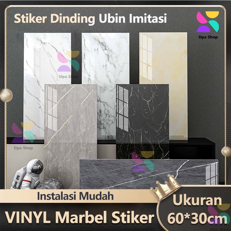 30 x 60 cm Granit Wallpaper dinding Vinyl Marbel Granit Stiker Anti Air Headboard Bed Wall Sticker W