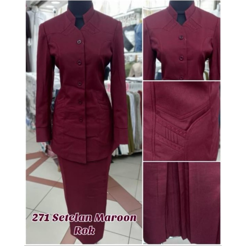 Blazer Wanita,Seragam kerja guru,PNS,dosen,rumah sakit,bank cantik code 186 maroon/marun