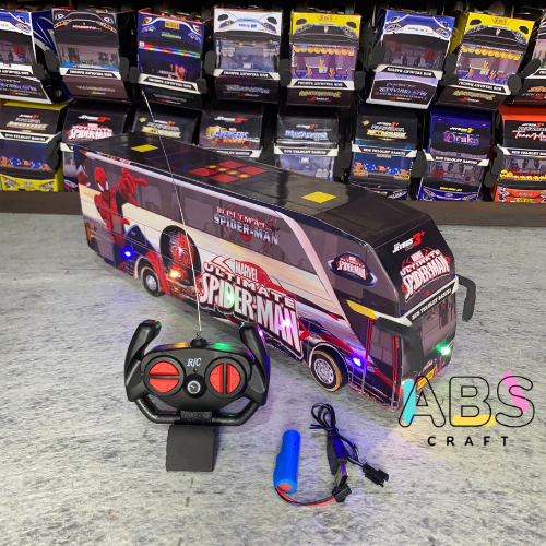 Miniatur Bus Remote Control, Bus Telolet Basuri, + Baterai Charger