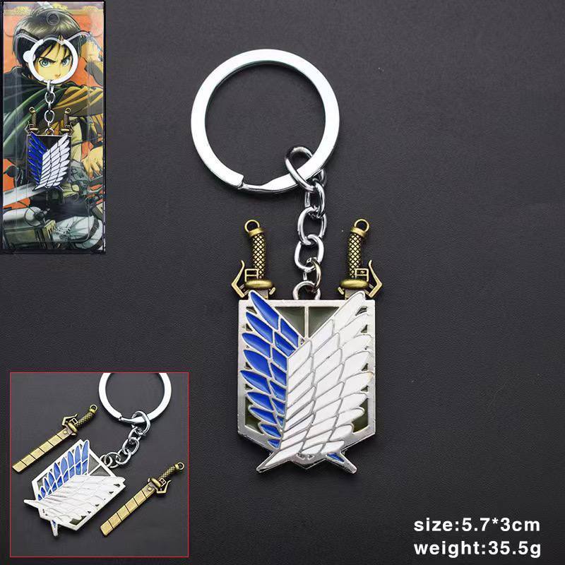 Ganci Keychain SNK AOT Pedang Attack On Titan Black