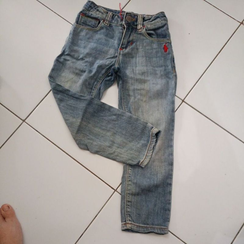 preloved celana jeans anak perempuan 4-5y merk polo ralph lauren