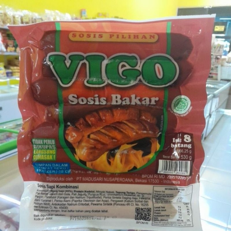 

Sosis Bakar Vigo 530gram 8's