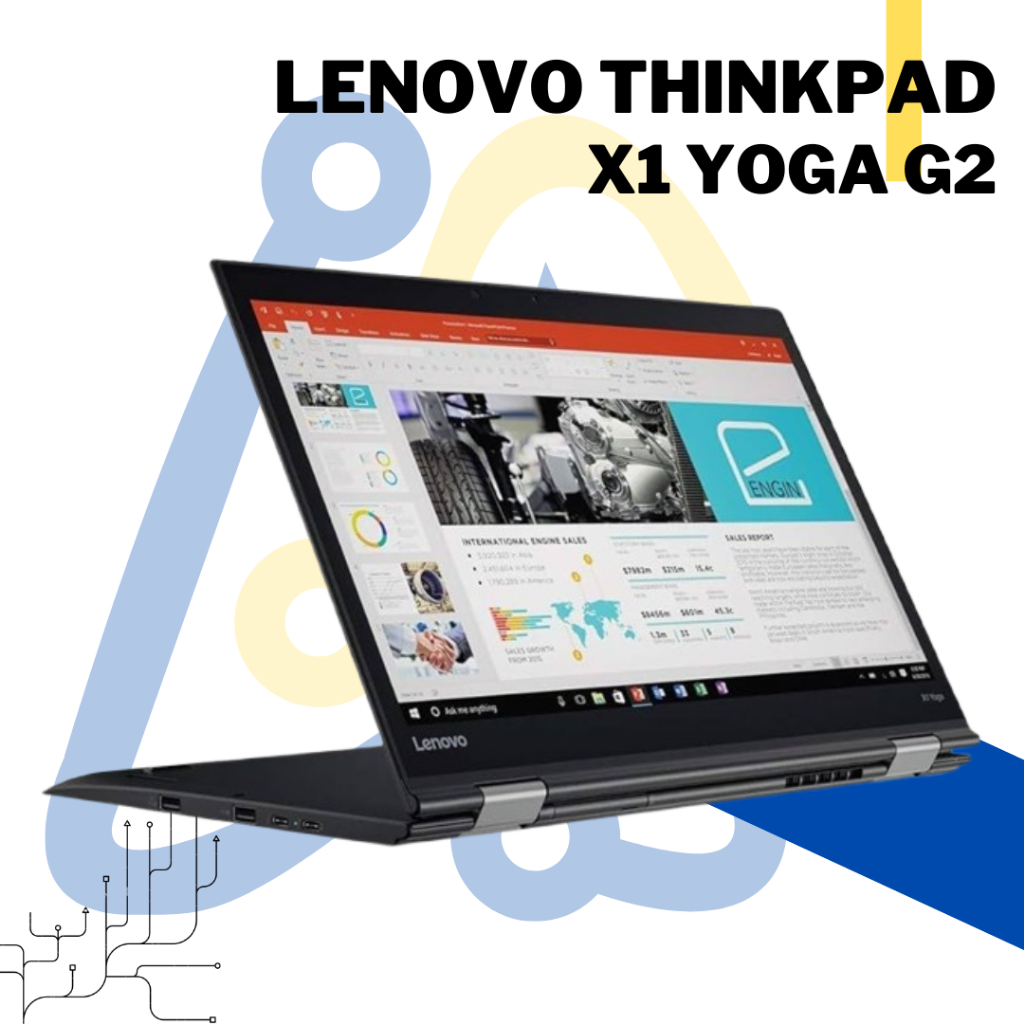 Laptop Second 2 in 1 Lenovo Thinkpad X1 Yoga G2 Core i5 Gen 7 Ram 8gb SSD 256gb/ Laptop Murah Bergar