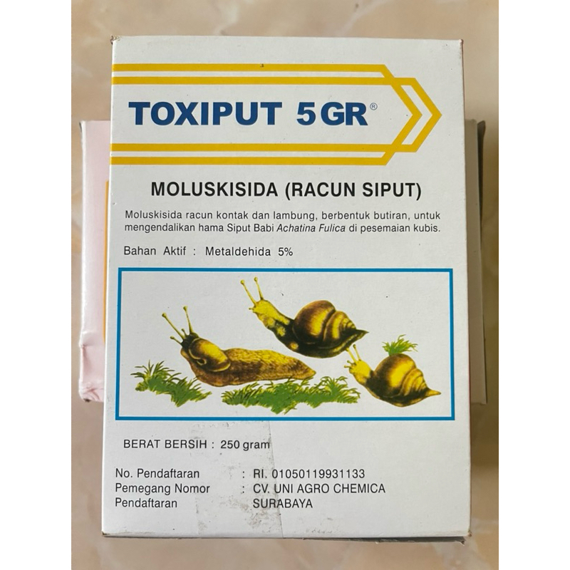TOXIPUT 5 GR MOLUSKISIDA-250 gram