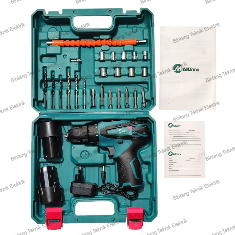 MAILTANK SH191 Cordless bor 12v / Bor cass 12 volt / Mesin Bor Baterai 12 v / Bor baterai set 12v / 