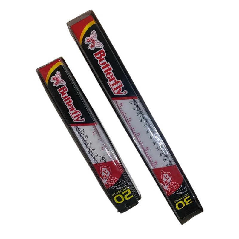 

[1 Pcs] Penggaris Butterfly 15,20,30cm / Rol Bening Transparent / Garisan Plastik 15,20,30cm