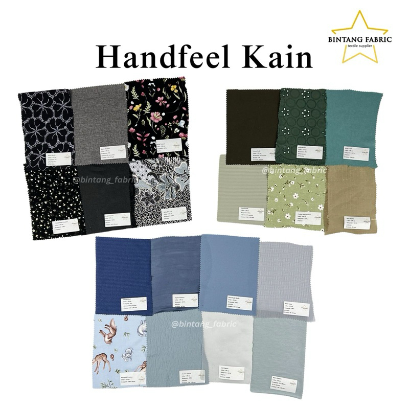 Bahan Handfeel Kain Bintang Fabric Warna Random