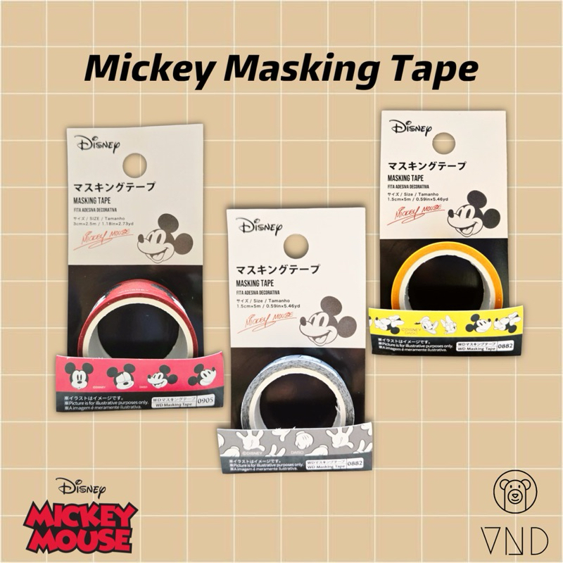 

Disney Mickey and Friends Washi Tape/ Selotip/ Hiasan Jurnal/ Tape/ Isolasi Karakter