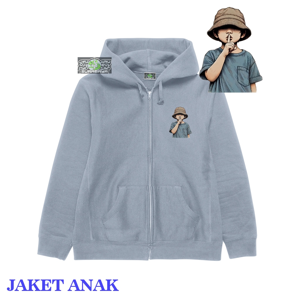 COD Jaket Anak Cowok Cewek Motif SSSTTT BOYS Usia 3 Sampai 12 Tahun Premium Quality