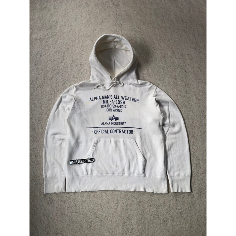 vtg hoodie alpha industries