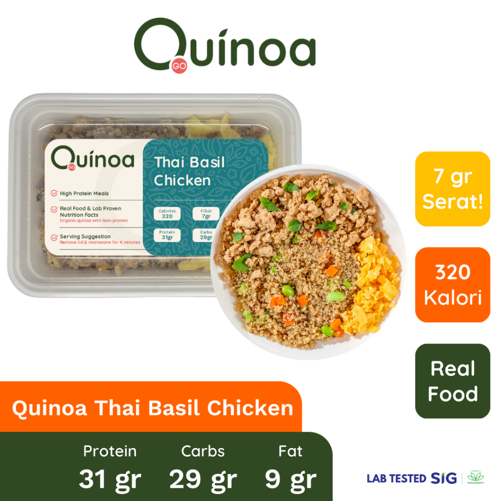 

Fit Meals Quinoa Thai Basil Chicken High Protein Low Calorie Superfood Healthy Diet