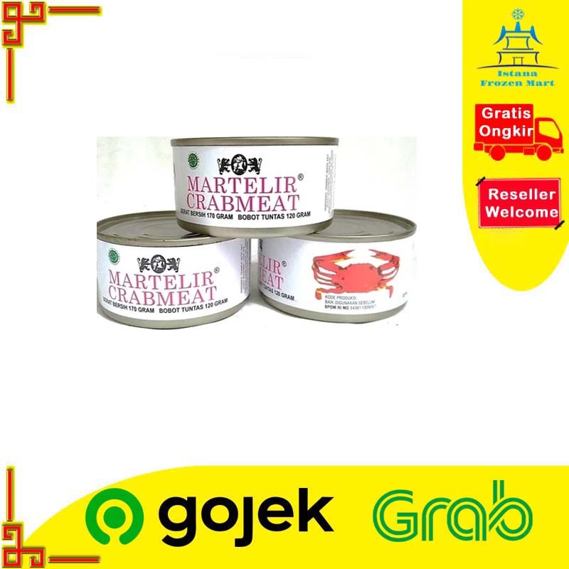 

Daging Rajungan / Kepiting Martelir Crabmeat 170gr