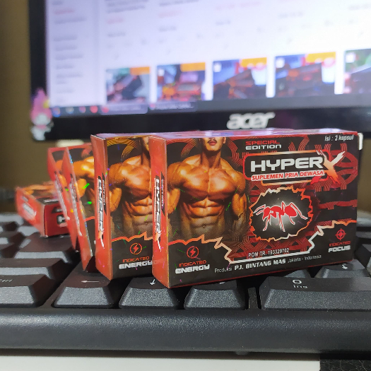 

5 Pack 10 Kapsul Madu Bubuk Herb Hyperx ECER HIPER