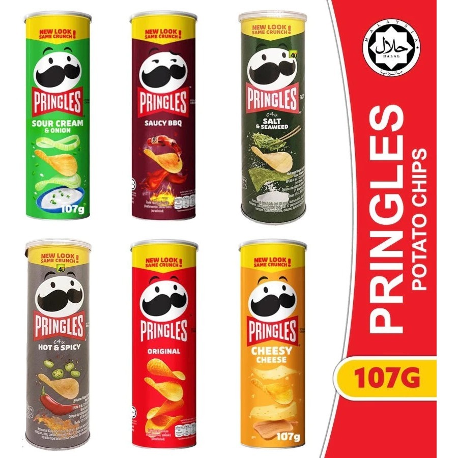 

Pringles Original 107g - Keripik Kentang Cemilan Snack Potato (All Varian)