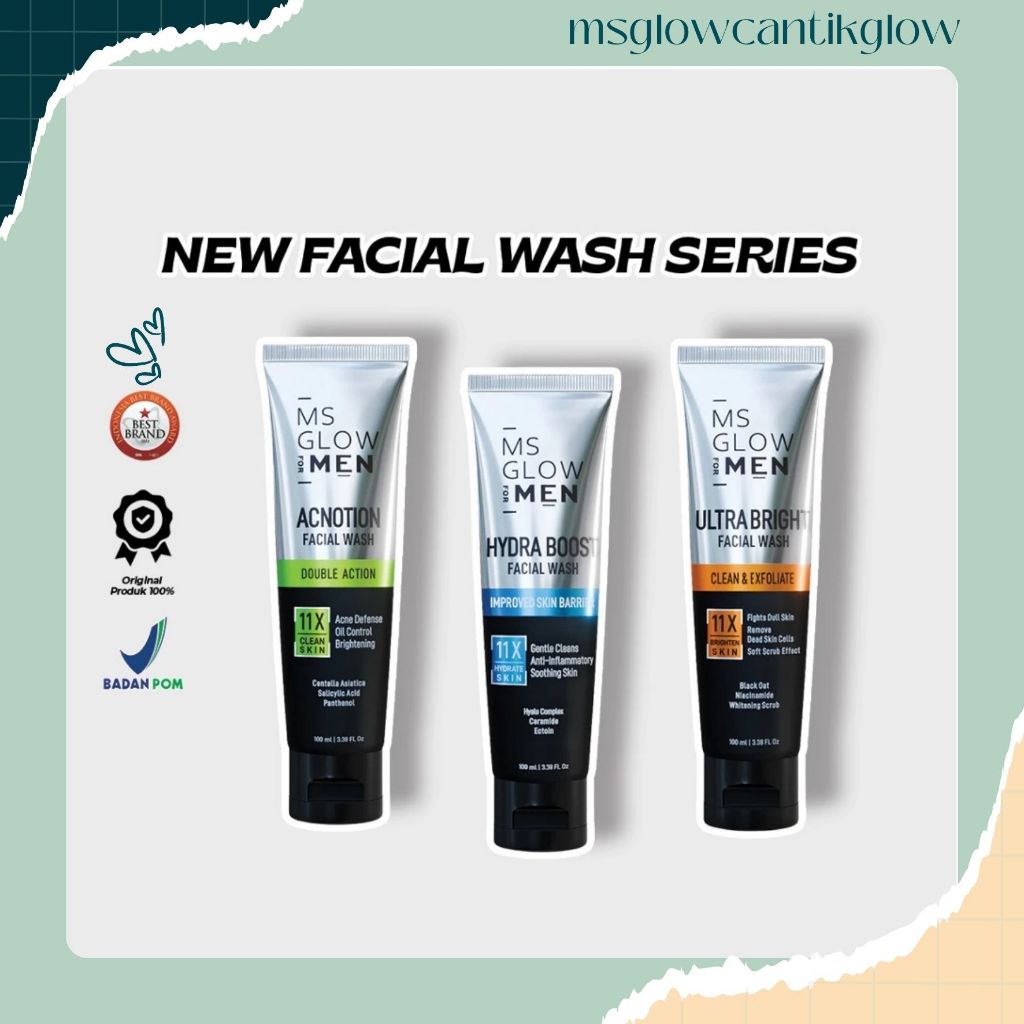 M*S GLOW FOR MEN - Facial wash M*S GLOW MEN - SABUN WAJAH PRIA - FACIAL WASH MEN
