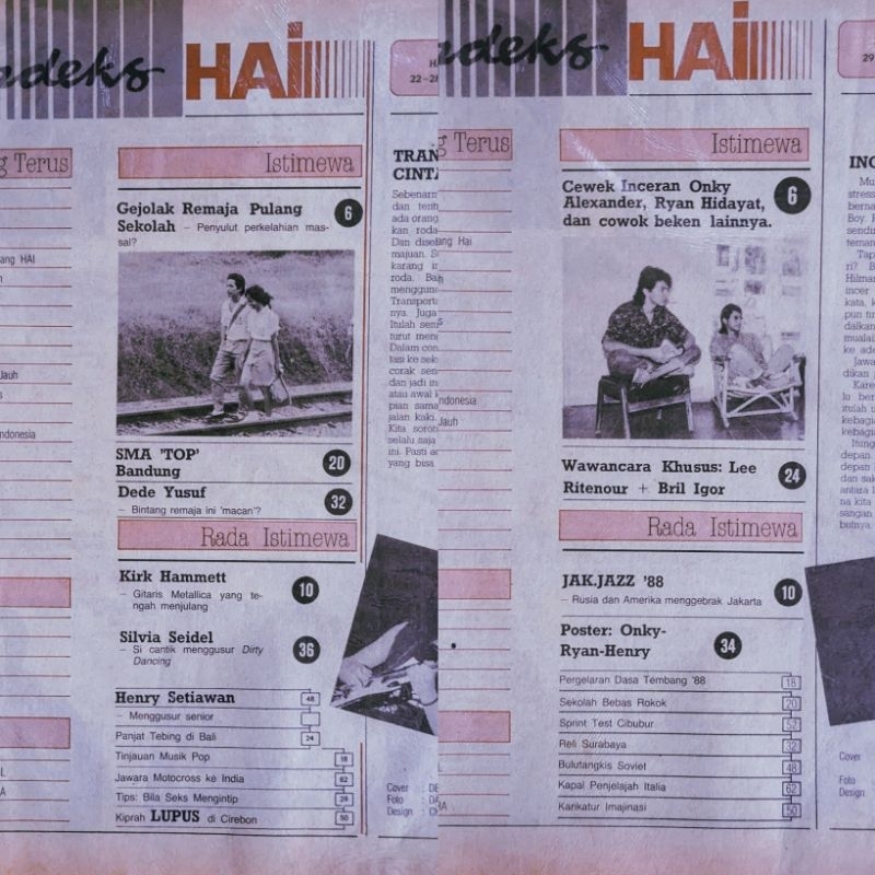 Majalah Hai 1988 - Varian