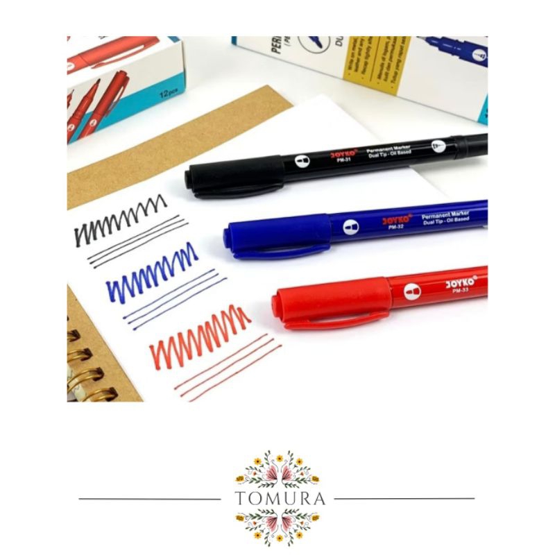 

Spidol Joyko Dual Tip Permanent Marker Dua Sisi Stationery