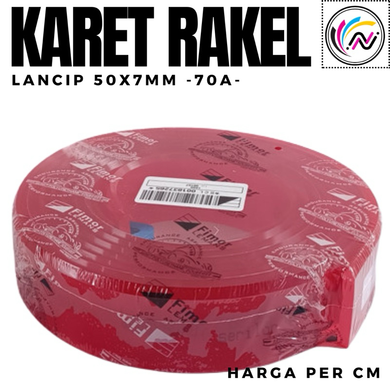 

Rakel Sablon Merah Lancip 50 x 7mm Kekerasan 70A (perCM)