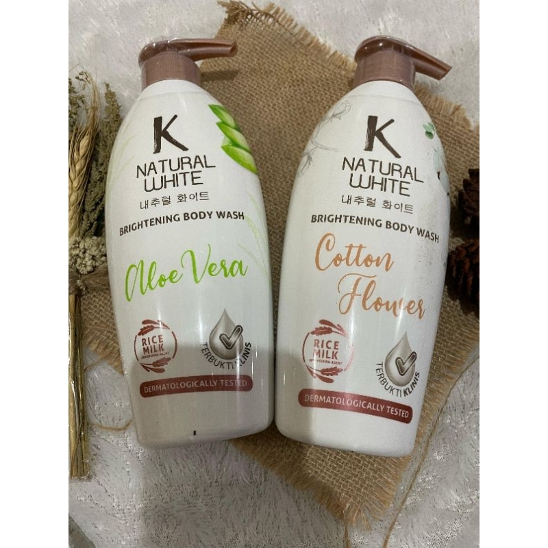 K Natural bodywash white pump 500ml