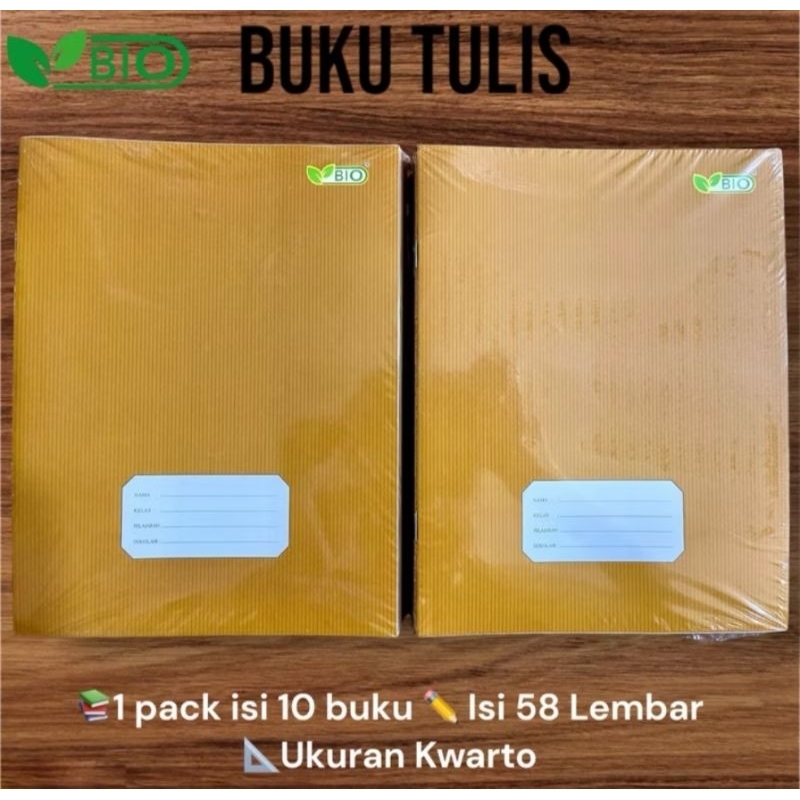 

1 Pak Buku Tulis Craft 58 Lembar dan 38 Lembar BIO Sampul Coklat (10Buku)