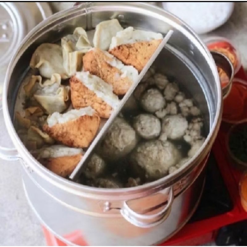 Dandang baso sekat 2 bahan stainless tebal anti bocor dan karat termurah