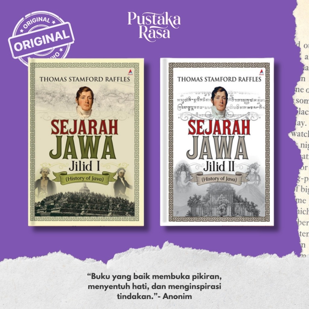 PUSTAKA RASA - Buku History Of Java Buku Sejarah Jawa Jilid 1 dan 2 Original Book Thomas Stamford Ra