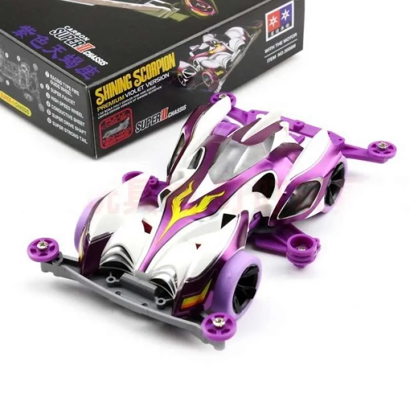 Mini 4wd Rep. Tamiya Shining Scorpion Violet Version Super 2 Merk DAXING