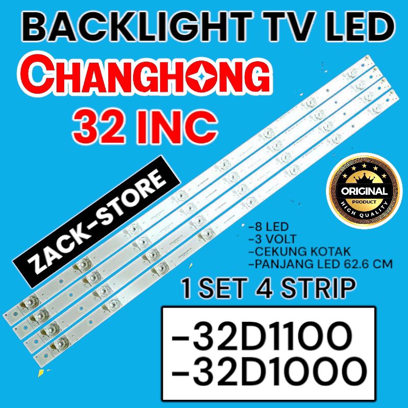 BACKLIGHT TV LED CHANGHONG 32 INC 32D1100 32D1000 LAMPU BACKLIGHT CHANGHONG 32 IN 32D1100