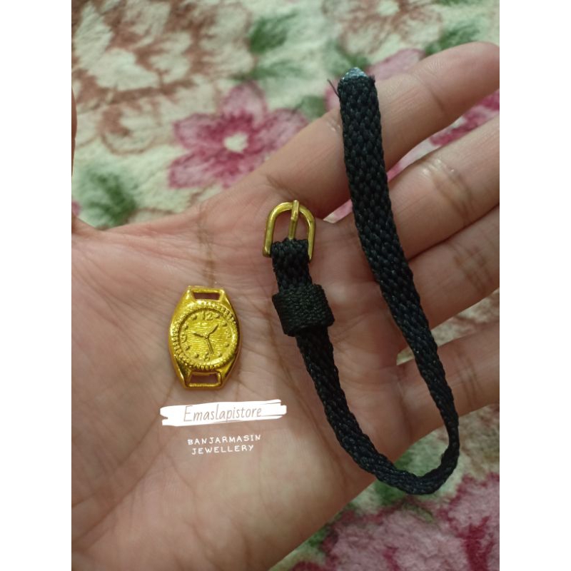 Gelang Anak Tali Kepala Jam Tangan Lapis Emas 999 Banjar
