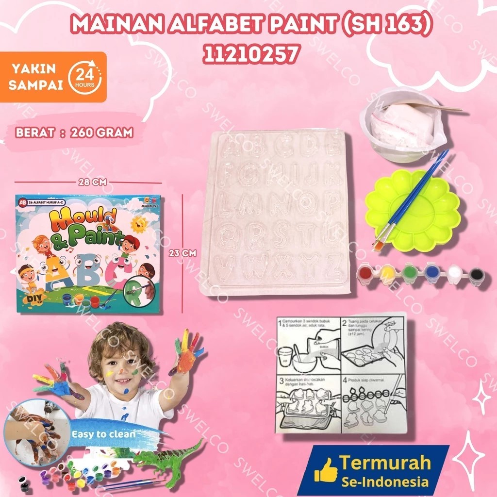 Mainan Alfabet Paint Mewarnai