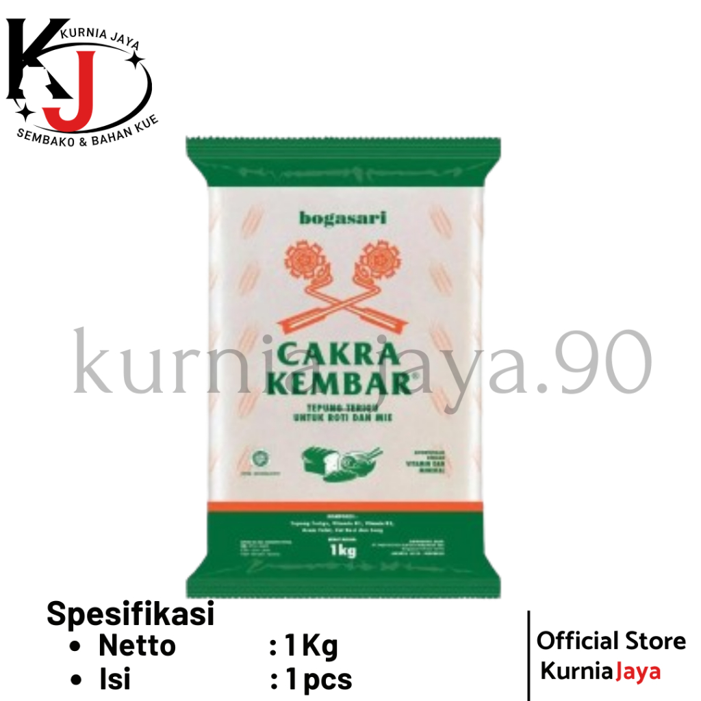 

[ CAKRA KEMBAR ] Tepung Terigu 1Kg