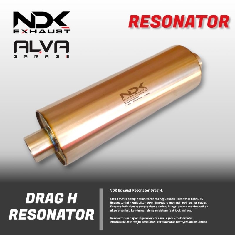 RESONATOR KNALPOT MOBIL NDK EXHAUST UNTUK SEMUA MOBIL MATIC RESONATOR DRAG H