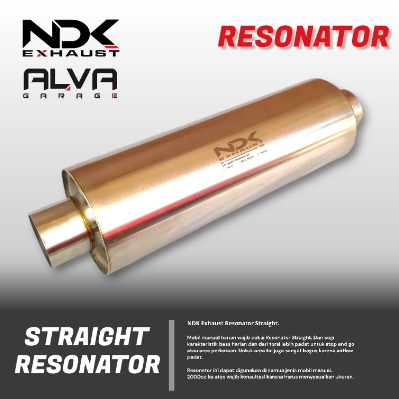 Resonator Straight NDK Exhaust Resonator Racing NDK Exhaust Knalpot Mobil Racing NDK Exhaust Resonat