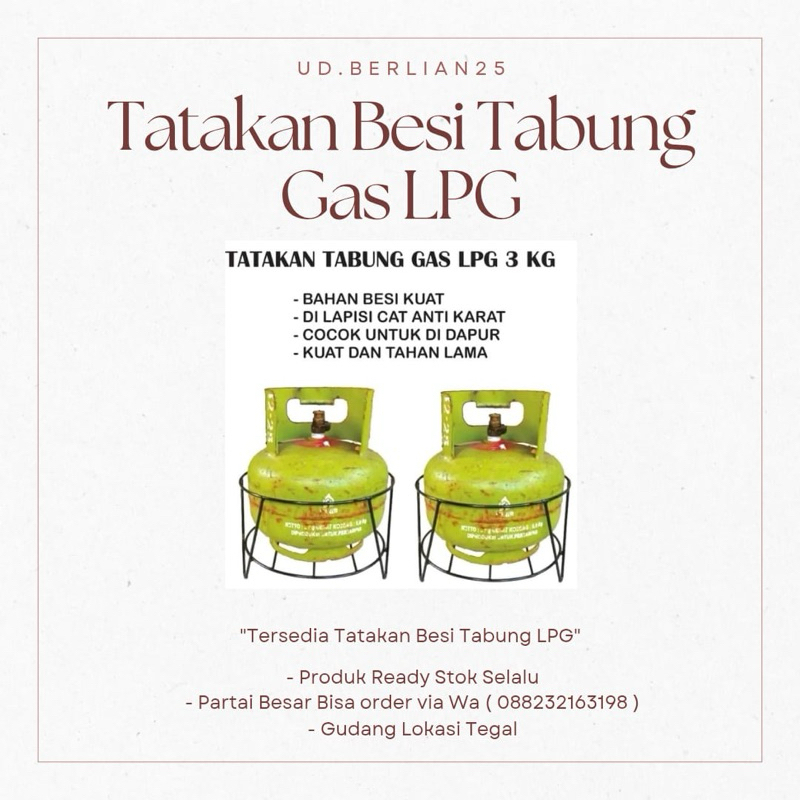 Tatakan Gas 3kg / Tatakan Besi Tabung Gas / Tatakan Gas Hijau TERMURAH