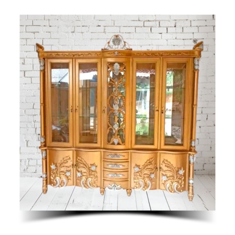 LEMARI HIAS UKIRAN JEPARA BUFET BOMBAY BIFET HIAS KAYU JATI