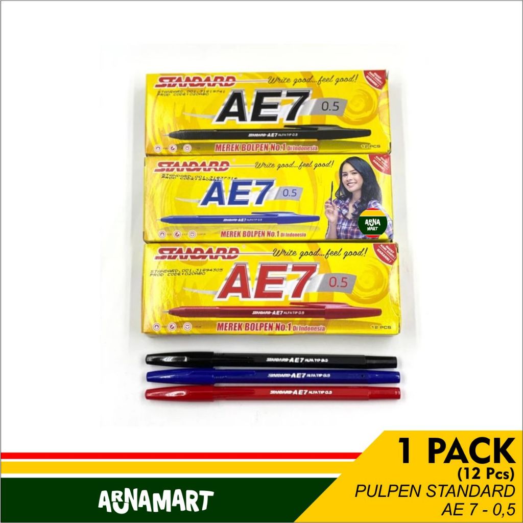

PULPEN BALLPOINT STANDARD AE7 O,5 - 1PACK (12Pcs)