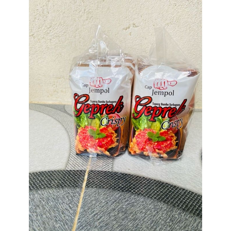 

Tepung Goreng Geprek Dan Bakwan Cap Jempol Original