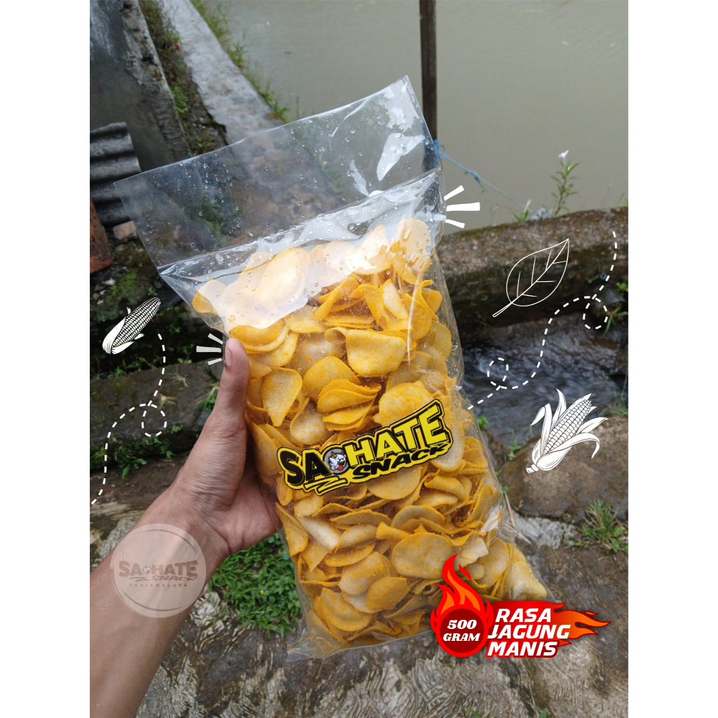 

Keripik Molring Sa-hate Snack Tasikmalaya Rasa Jagung Manis - 500gr