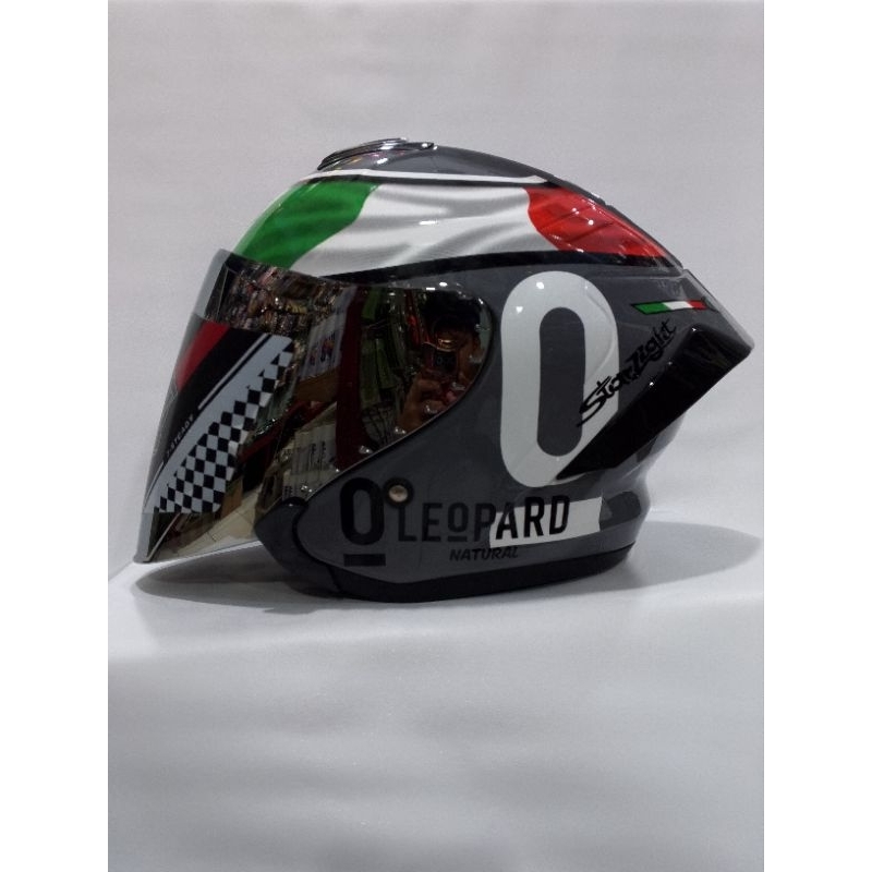 HELM JS LEOPARD MOTIF