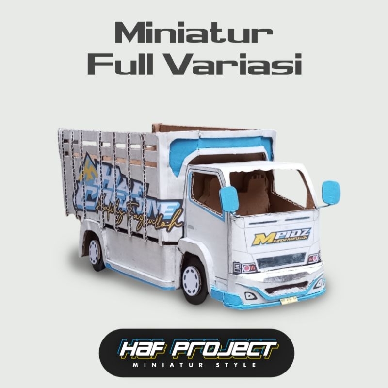 Mainan Miniatur Truk Oleng Canter Full Modif dan Stiker