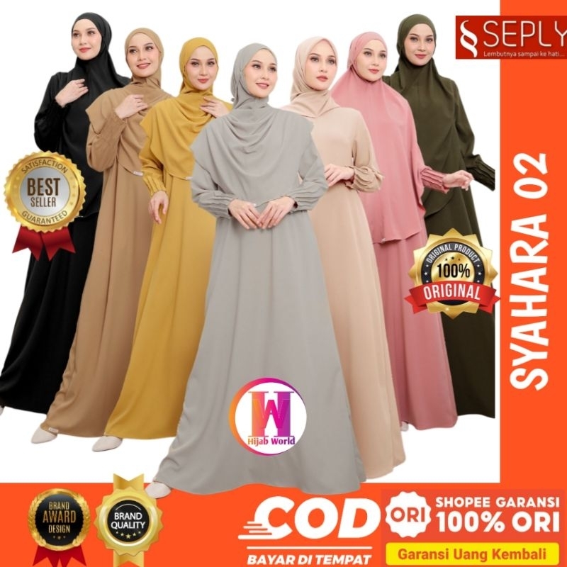 Seply Syahara 02 Gamis Syari Set Khimar Gamis Set Khimar Gamis Syari Set Hijab Gamis Set Hijab
