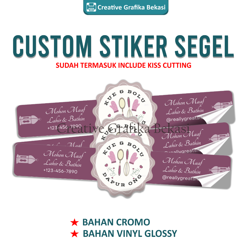 

Stiker Segel Toples Makanan , Snack,Catering dll