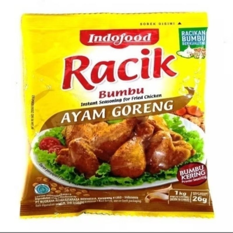 

bumbu racik, bumbu masak Indofood 26gr, Racik ayam goreng , bumbu kering powder seasoning